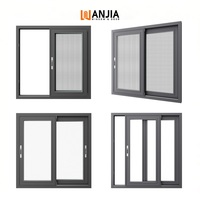 Ventana Corredera Estrecha y Delgada para Interiores de Salas de Estar Residenciales, Ventana Corredera con Rotura de Puente Térmico, Ahorro de Energía, Ventana Corredera Minimalista