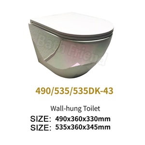 WC mural haut de gamme en céramique colorée, motif marbre noir mat vert émeraude veiné or, pour <span class=keywords><strong>décoration</strong></span> artistique - Product Image 5