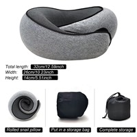 Produits de dropshipping 2025, oreiller de voyage portable et confortable, oreiller de cou en mousse à mémoire de forme en forme de U, oreiller escargot
