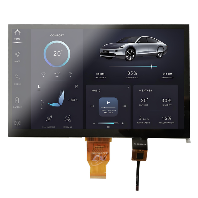 10.1 Inch 1024x600 LVDS 40 Pins 350nit Luminance 6H Viewing Angle Capacitive Touch Panel TFT LCD
