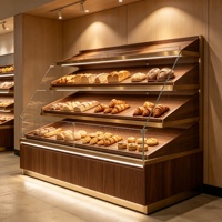 Kommerzielle Brotvitrine Maßgefertigte Bäckerei-Ausstellungsvitrine Gebäckständer für Einzelhandelsgeschäft-Dekoration