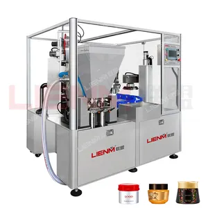 LIENM Filling and Capping Sealing Equipment Machine Cosmetic 3 in 1 Paste Filling Aluminum Foil Sealing and Capping Machine