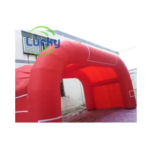 高品质红色充气隧道帐篷户外充气帐篷活动充气运动圆顶
