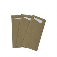 Pochette en papier avec serviette, kraft 16 g/m², 2 ou 3 plis, jetable, écologique, qualité alimentaire, personnalisable, pour les marchés australien et européen