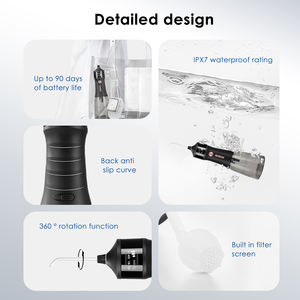 Irrigador Bucal Eléctrico Sónico Recargable Inalámbrico Portátil Abrite, Resistente al Agua IPX7, 3 Modos de Funcionamiento, Cuidado Bucal 360 - Product Image 3