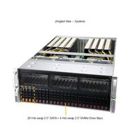 Serveur Supermicro GPU A+ As -4125GS-TNRT DP AMD EPYC 4U avec jusqu'à 8 GPU à connexion directe PCIe, serveur en rack en stock