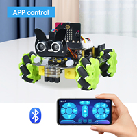Kit de voiture robot intelligente STEM Keyestudio Microbit 4WD Mecanum V2.0 avec carte Micro Bit