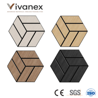 Panneaux acoustiques en bois Vivanex avec support en polyester, absorption acoustique, design suspendu, adaptés aux salles de musique et aux salles de piano