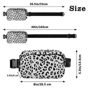 Riñonera pequeña personalizada con logo para exteriores, bajo MOQ, con cierre de cremallera, para hombre y mujer - Product Image 3