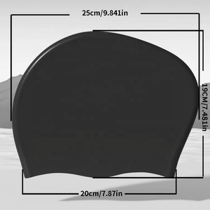 Bonnet de bain en silicone personnalisé et confortable avec service de découpe, imperméable et antidérapant, pour la protection des cheveux longs des adultes - Product Image 2