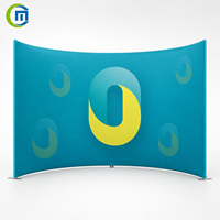 Soporte de Fondo Plegable Personalizado con Marco de Aluminio y Tela Curva Tensada, Impresión por Sublimación, Arco Semicircular Portátil
