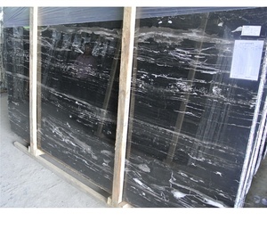 Doğal taş döşeme sınır tasarım mermer fayans gümüş Portoro siyah mermer - Product Image 3
