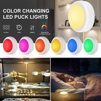 Lampes LED sans fil à télécommande, à induction, mini, adhésives, pour cuisine, chambre, escalier, placard, veilleuses LED