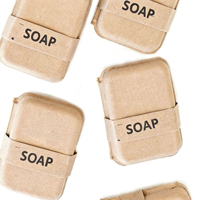 RUNWELL Minimalist Biodegradable Eco-Friendly Recycled Materials Compostable Molded Paper Pulp Square Soap Packaging Box
