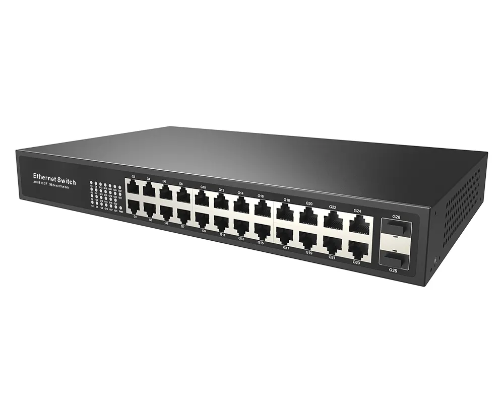 OEM ODM accepted factory price 26 Port fast Ethernet unmanaged Switch