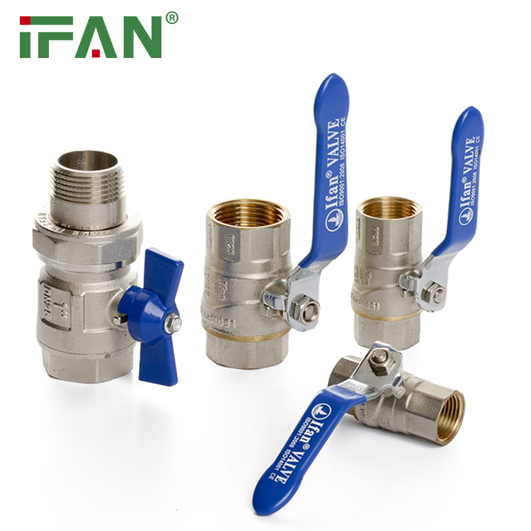 Ifan Áp Lực Cao 1/4 ''2 Inch 3 Cách Nước Bóng Van Công Đoàn Có Thể Khóa Giả Mạo Brass Bóng Van