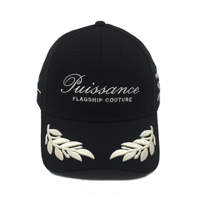 Casquettes de baseball unisexes en coton noir de haute qualité avec broderie 3D personnalisée sur la visière, 6 panneaux, boucle en métal en forme de D, marque <span class=keywords><strong>Soo</strong></span> <span class=keywords><strong>Chic</strong></span> - Product Image 1