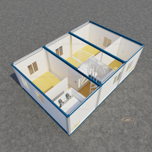Appartements et condos modulaires préfabriqués de tailles personnalisées Maisons conteneurs modernes et durables avec cadre en acier avec salon - Product Image 6