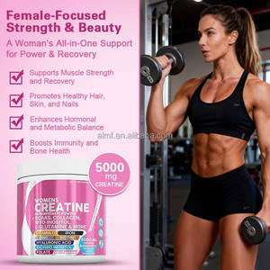 5000 מ\\\"ג קריאטין לכל כף, BCAA, קולגן, ויטמינים, תמיכה באנרגיה לנשים, 269 גרם, אבקת קריאטין מונוהידראט לנשים, תוסף תזונה - Product Image 2
