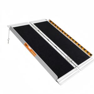 Rampa plegable de aluminio portátil compatible con silla de ruedas, patinetes móviles, escalones, escaleras para el hogar, puertas - Product Image 2