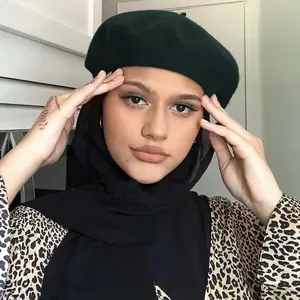 Boina musulmana de estilo francés para mujer, gorros con bufanda de gasa todo en uno, chal de tudán de gasa con boina, hijab de gasa instantáneo