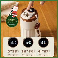 Thermos de voyage intelligent à double paroi en acier inoxydable 304 avec affichage LED, 450 ml, isolation thermique 12-24 heures, à prix abordable