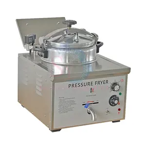 Forno elétrico comercial tipo bancada 16L Mini Fritadeira de Pressão para Broast Fogão Frango frito 110V