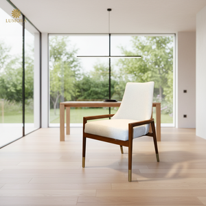 Modern Ergonomic Wood Dining Blake Armchair with <b>Backrest</b> and Stable Design for Home Office & Apartment Use - Product Image 6