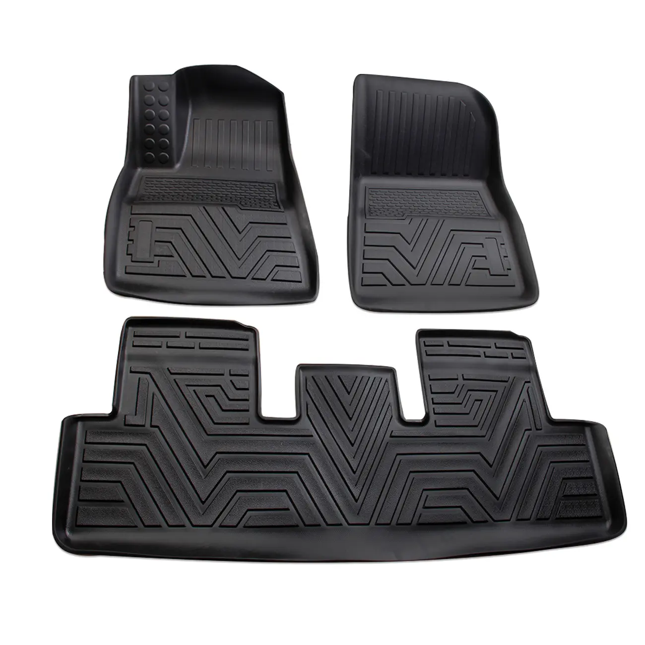 Tapis de sol de voiture en caoutchouc TPE, 3 couches, tapis de protection antidérapante et étanche pour véhicule, pour Tesla modèle 3, tapis de sol de voiture