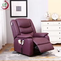 Geeksofa Housse en cuir pour meubles Style européen Fauteuil inclinable multi-positions réglable pour personnes âgées
