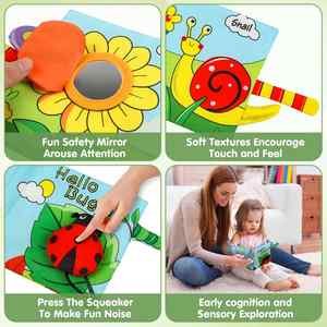 Soft Tummy Time Travel <b>Essentials</b> Baby Cloth Plush <b>Books</b> Sensory Surprises on Every Page - Product Image 5