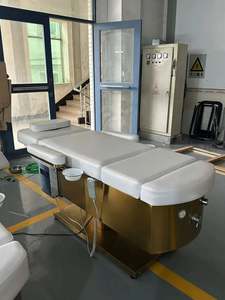 เก้าอี้สปาเท้าหรูหรา 3 มอเตอร์ พร้อมฟังก์ชั่นหลากหลาย สีทอง สำหรับสระผมและบำบัดด้วยแชมพู เหมาะสำหรับร้านเสริมสวย - Product Image 5