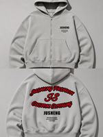 Sweat à capuche zippé personnalisé pour homme, coupe oversize, en molleton épais, imprimé graphique, style streetwear, vente en gros, OEM