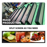 Pantalla LCD de Barra Estirada de 43 Pulgadas, Ultra Ancha, para Señalización Digital Interior, Montada en Pared, para Publicidad Comercial en Comercios Minoristas