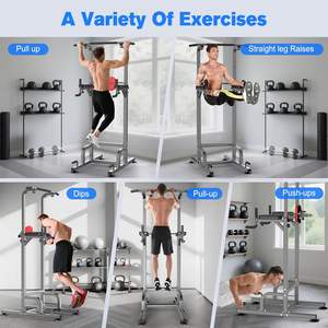 Station de <span class=keywords><strong>musculation</strong></span> multifonction Iron Power Tower pour tractions et dips, équipement de fitness pour la maison - Product Image 5