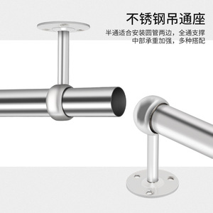 Soporte de Tubo Redondo de Acero Inoxidable para Ropa, con Orificio para Perno de 18 mm, Superficie Pulida, Accesorio para Muebles - Product Image 4