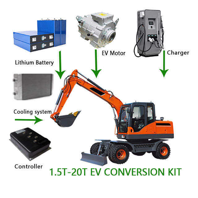 2024 Electric Vehicle Complete Full Set Concrete Mixer Motor peak Power 140kw  Ev Conversion Kits