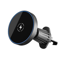 Cargador de coche inalámbrico rápido de 15W con soporte de teléfono magnético fuerte Soporte móvil de ventilación de aire de coche con protección OTP y OVP