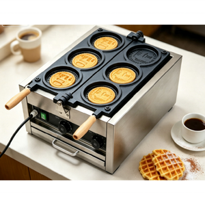 Gaufrier rond écoénergétique pour applications professionnelles, idéal pour des gaufres croustillantes, des biscuits et des snacks au fromage savoureux - Product Image 1