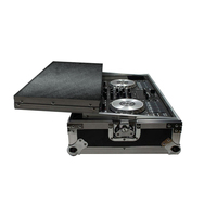 Boîtier de radiocommande mobile dj, en aluminium, noir, personnalisé, mallette de transport dj portable avec support