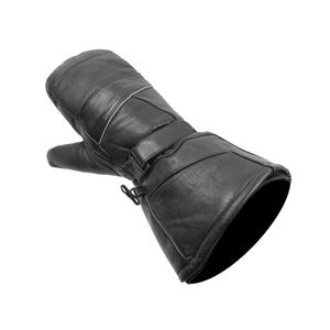 Mitaines en cuir de vachette style motard, noires, imperméables, coupe-vent, de qualité supérieure, pour moto, hiver, sports et ski - Product Image 1