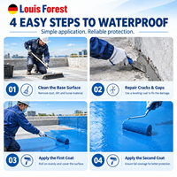 Revêtement d'étanchéité liquide en polyuréthane pour la réparation des fissures et fuites des toitures, terrasses, aquariums et piscines – Peinture imperméable