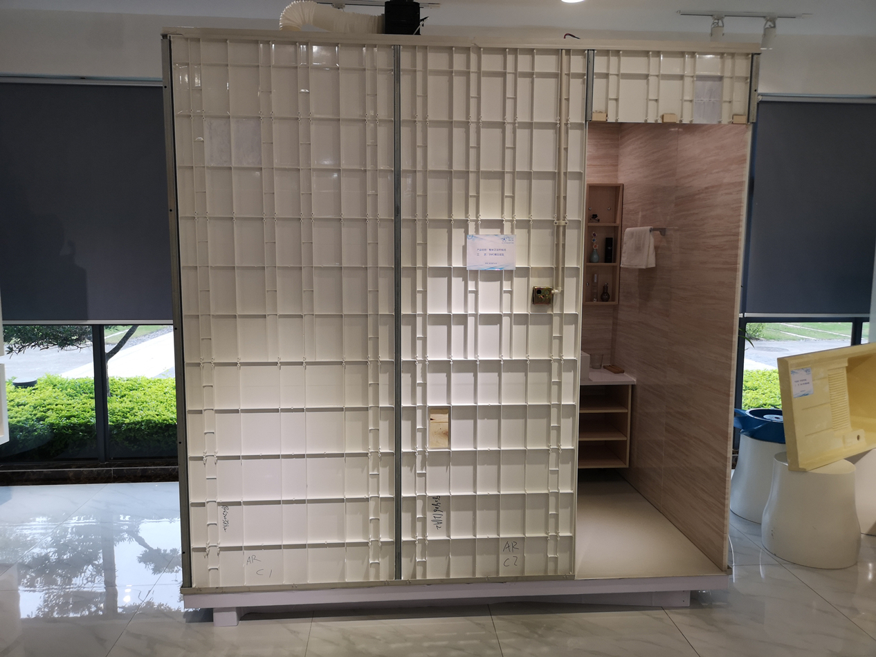 séparation de salle de bains en fiber de verre frp salle de bain Intégrée en fiber de verre cloison pour salle de bain