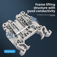 Le grand bornier industriel de câblage rapide carré à courant élevé 24A contacts en cuivre continus maximum MRK-16MM le modèle 1-5 AWG