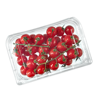 Emballage de fruits embalaje de fruta de plastico avec logo personnalisé pour tomates cerises