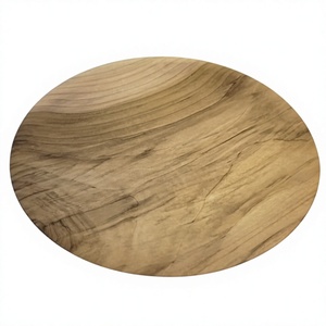 Premium Handmade <b>Wood</b> <b>Round</b> Classic Design Dishwasher Safe Durable Serving Plate AZ ENTERPRISES AZE-486 - Product Image 5