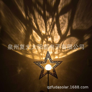 Solar <b>Star</b> Iron Garden Light <b>Led</b> Outdoor Lawn Lamp Water Resistant Portable Quanzhou China - Product Image 1