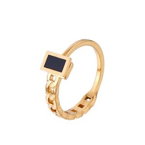 Anneaux pour femmes de haute qualité, en acier inoxydable plaqué or 18 carats PVD, bijoux de luxe en gros, sur mesure - Product Image 1