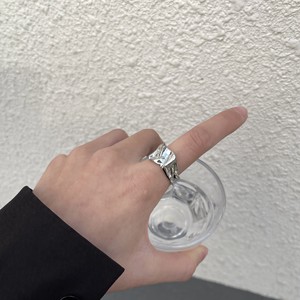 VAF 스테인리스 스틸 불규칙 반지 남녀 공용 반지 - Product Image 5
