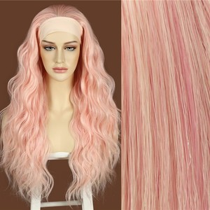 BeautyTown 26Inch Dài Nổi Bật Màu Hỗn Hợp Balayage Phong Cách Chịu Nhiệt Tổng Hợp Headband Tóc Giả Cho Người Phụ Nữ Da Đen Headband Tóc Giả - Product Image 5